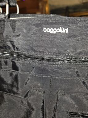 Baggallini Any Day Laptop Tote Black RFID Travel Work Bag Organizer NWT